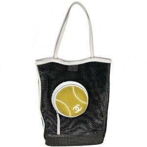 Chanel Tote Bag Sports Handbag Coco Mark Shoulder Bag Mesh Black